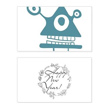 Imagem de Universo e alienígena Cyclops Criatura Alien Ano Novo Festival Cartão de felicitações Mensagem de abençoamento Presente