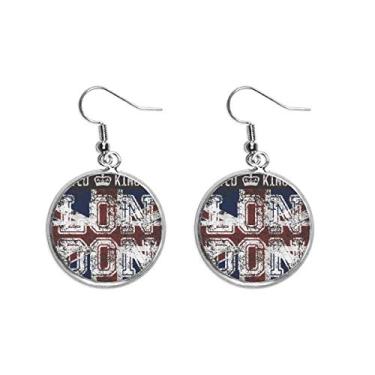 Imagem de Brinco feminino de Londres, Reino Unido, Inglaterra, a bandeira da União Jack