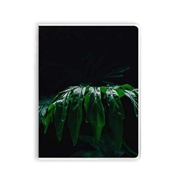 Imagem de Caderno de folhas fotográficas com imagem de plantas e capa de goma Diário de capa macia