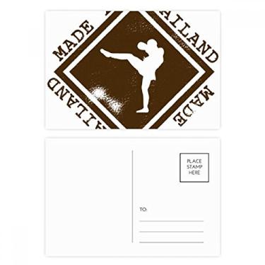 Imagem de Cartão postal Make In Thailand Boxing Art Ilustration Cartão de felicitações de aniversário