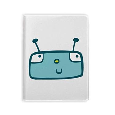 Imagem de Diário de capa macia para notebook robô azul alienígena do Universo e alienígena