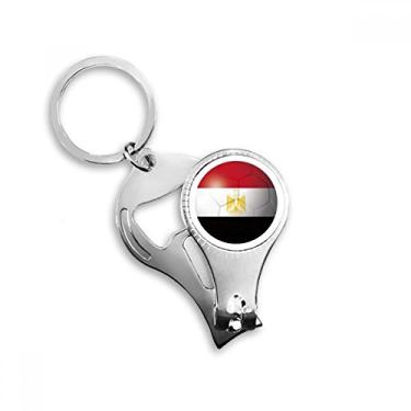 Imagem de Chaveiro com bandeira nacional do Egito Futebol Futebol americano Chaveiro abridor de garrafa cortador
