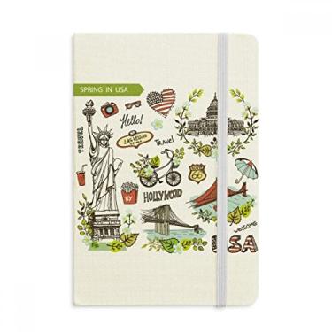 Imagem de Caderno de grafite Spring Liberty White House EUA oficial de tecido rígido diário clássico