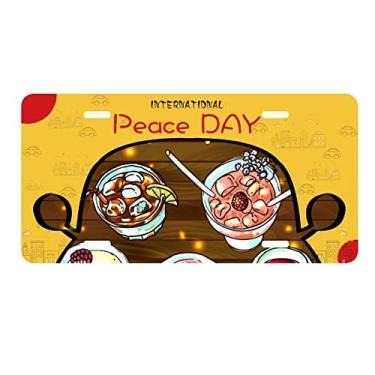 Imagem de DIYthinker Placa de carro Bar s Beer Red Wine Placa de carro Decoração Dia da Paz