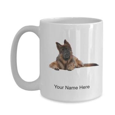 Imagem de Caneca de pastor alemão personalizada – Caneca de café de pastor alemão – ideia de amantes de pastor alemão – Caneca de café de 425 g