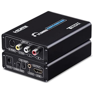 Imagem de Tendak 3RCA AV CVBS composto e S-Video R/L de áudio para adaptador de conversor HDMI 720P / 1080P com cabo 3RCA S-Video para NES SNES N64 PS2 PS3 HDTV