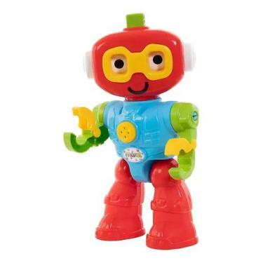 Imagem de Brinquedo Infantil Boneco Pedagogico Articulado 28cm Robo Play Com Som
