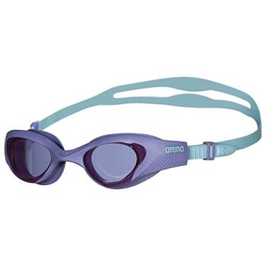 Imagem de ARENA Óculos de natação The One Woman para mulheres, ajuste hermético, à prova de órbita, lentes antiembaçantes, policarbonato, sem espelho, fumê/violeta/turquesa