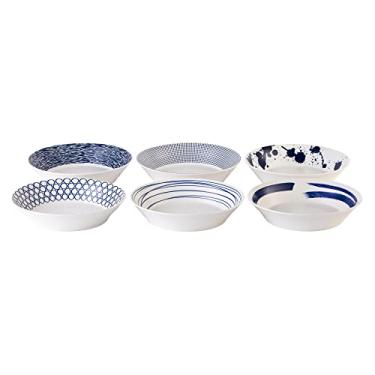Imagem de Royal Doulton Pacific 40034452 Conjunto de 6 tigelas de massa mistas de 22 cm azul porcelana, conjunto com 6