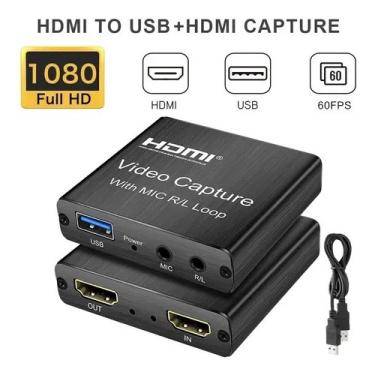 Imagem de Placa de captura de vídeo hdmi HD Placa de captura USB placa de transmissão ao vivo obs caixa de gravação ao vivo 4K cartão de captura