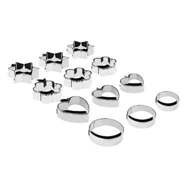 Imagem de Conjunto 12 Peças Cortador Biscoito Sortido Glacê, Aço Inox, Brinox