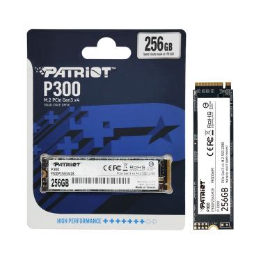 Imagem de SSD 256GB Patriot P300, M.2 2280 PCIe 3x4 NVMe 1.3, Leitura 1700MB/s, Grav. 1100MB/s - P300P256GM28