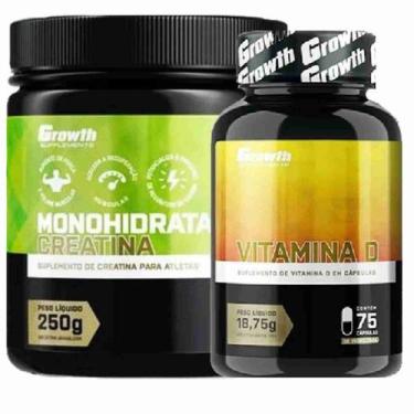 Imagem de Creatina 250G Monohidratada + Vitamina D 75 Caps Growth - Growth Suppl