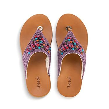 Imagem de The Sak Shana Sand lia tanga em croch , sem cadar o, Contas de Bali mescladas com tribal branco, 10