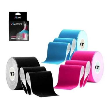 Imagem de Kit Fita Bandagem Kinesio Aktive Tape Original- Kinesio Taping- Fita K