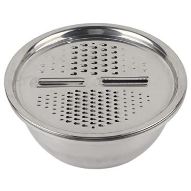 Imagem de Tigela Para Lavar Arroz De Aço Inoxidável, Escorredor Multifuncional 3 Em 1, Conjunto De Ralador De Cozinha, Tigela, Filtro Ralador Para Máquina De Salada De Arroz