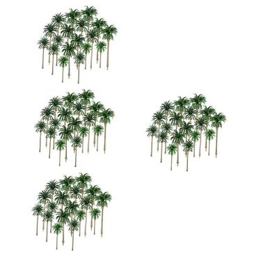 Imagem de Garneck 4 Conjuntos Coqueiro Artificial Modelo De Camiseta Em Miniatura Mini Árvore Plantas De Casa Artificiais 1/64 Diorama Aquário Modelo Palm Tee Mesa De Areia Plástico Pequena Árvore