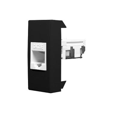 Imagem de 1 Módulo Rj45 Cat 5E Preto Ébano Inova Pro Class Alumbra