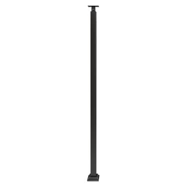 Imagem de Flexível Trilhos de degraus interiores de ferro Corrimãos flexíveis para degraus ao ar livre Poste de balaústres de escada para degraus de concreto ou escadas de madeira Espesso