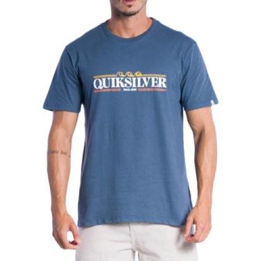 Imagem de Camiseta Quiksilver Gradient Line Sm24 Masculina Azul Escuro