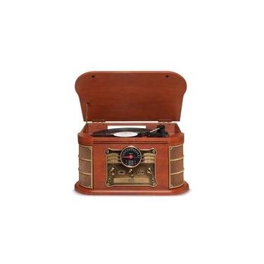 Imagem de Vitrola HI FI Raveo Spazio, Bluetooth, Gravador, Toca Discos, 25W, Marrom - 26409