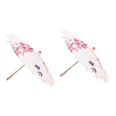 Imagem de GALPADA 2 Unidades guarda-chuva antigo Decoração de guarda-chuva decoração de festa japonesa guarda-chuva engrossar guarda chuva de seda Japão sombrinha guarda-chuva artesanal