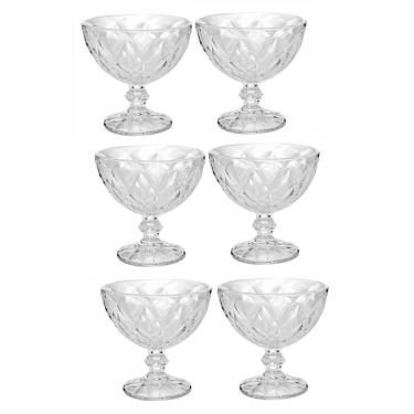 Imagem de Conjunto 6 Taça de Sobremesa de Vidro Deli Diamond 170ml - Lyor