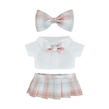 Imagem de Malha padrão vestir roupas camisa do bebê + saia acessórios de brinquedo adequado para 7.87in menina multi-tipo pode escolher roupa/1049 (Size : Amber)