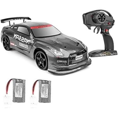 Imagem de Carros de corrida RC Drift, 1/10 4WD 2.4G Controle remoto 70 km/h Veículo de corrida de alta velocidade com 4 pneus sobressalentes, brinquedos de hobby para meninos, crianças e adultos, D