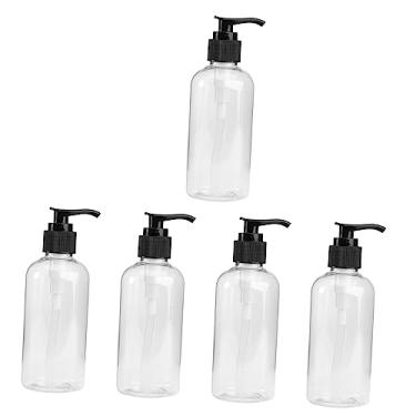 Imagem de 5 peças dispensador de abajures para lâmpadas de mesa garrafa de spray de viagem garrafa líquida dispensador de lavagem corporal para chuveiro garrafas de viagem garrafa recarregável bomba de shampoo
