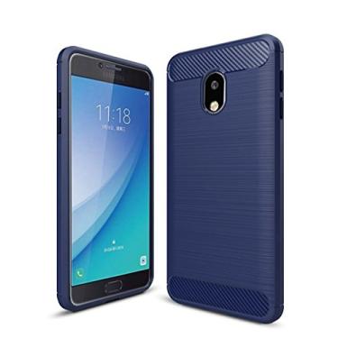 Imagem de Capa para Samsung Galaxy J7 Plus, sensação macia, proteção total, anti-arranhões e impressões digitais + capa de celular resistente a arranhões para Samsung Galaxy J7 Plus