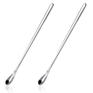 Imagem de Abeillo 2 colheres de alimentação de lagartixa com crista, colher de aço inoxidável para répteis, colher de alimentação com crista de 19 cm para lagartixa, gárgula barbuda e outros animais pequenos