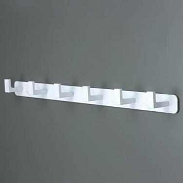 Imagem de Vanloory Cabideiro, 6 cabides triplos de aço inoxidável resistente, ganchos de parede de armazenamento de parede, gancho de roupas rústicas/trilho de gancho para chave para banheiro e cozinha entrada