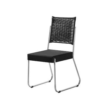 Imagem de Cadeira de Jantar Aço Nobre Claudia com Assento Estofado e Revestimento Suede