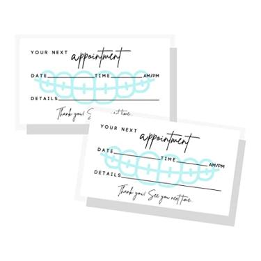 Imagem de Cartões de lembrete de consulta odontológica | Pacote com 50 | Clareamento dentário, consultório odontológico, lembrete do cliente, pacientes, dentista pediátrico, aparelhos ortodônticos, volume 5 x 9