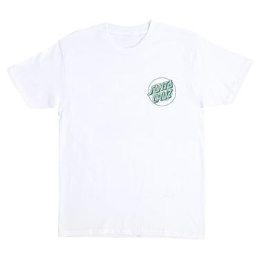 Imagem de SANTA CRUZ Camiseta masculina S/S camiseta de skate com pontos iniciais, Branco, P