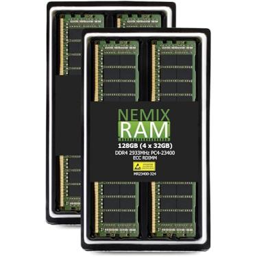 Imagem de NEMIX RAM Kit de memória de servidor registrado 128GB (4X32GB) DDR4 2933MHZ PC4-23400 2Rx4 1.2V CL21 288-PIN ECC RDIMM compatível com Apple Mac Pro 2019 7,1