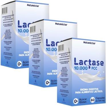 Imagem de Combo 3x Lactase 10.000 FCC 60 Cápsulas Natunéctar
