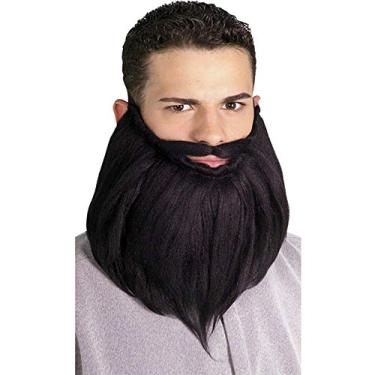 Imagem de Rubie's Costume Co Conjunto masculino adulto de barba e bigode de 20 cm, Preto, Tamanho Único