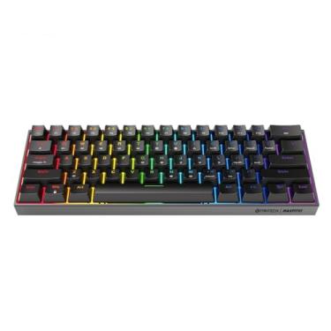 Imagem de FANTECH MAXFIT61 RGB com fio 60% teclado mecânico, 61 teclas hot swappable tipo-C teclado programável para jogos, interruptor azul Outemu, preto