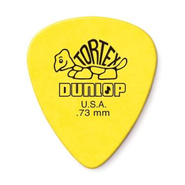 Imagem de Palheta para guitarra Jim Dunlop Standard, 0,73 mm, amarelas, pacote com 36