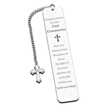 Imagem de Presentes de primeira comunhão 2025 para adolescentes, meninos, 1ª comunhão, presentes cristãos para crianças, adolescentes, afilhados, mulheres, homens, presentes de confirmação de batismo, para