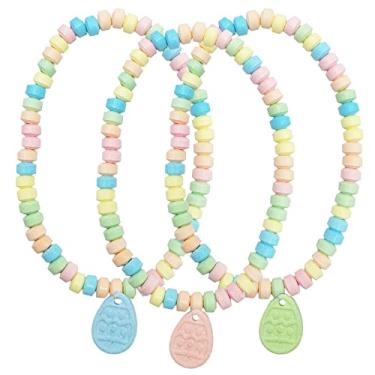 Imagem de Fruidles Colar de doces de ovo de Páscoa, mastigáveis multicoloridos com sabor de frutas para lembrancinhas de festa (pacote com 24)