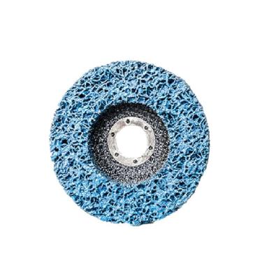 Imagem de Disco de coral de 4/4,5/5 polegadas, disco de tira de polimento de diamante, disco de aba para rebarbadora angular, remoção de ferrugem, limpeza, roda de polimento, azul, 5 peças