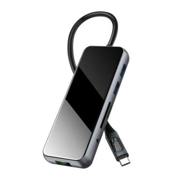 Imagem de 10 em 1 tipo c hub multiport dock station com 4k hdtv usb3.0 usb-c tipo-c pd adaptador de carregamento portátil docking station hubs usb