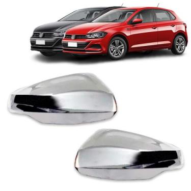 Imagem de Par Aplique Cromado para Capa Retrovisor Polo Virtus 2018 2019 2020 20