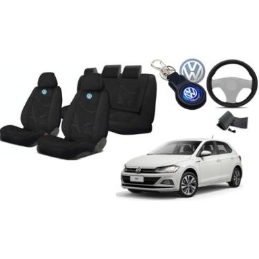 Imagem de Luxo Personalizado: Capas de Bancos Polo 2018-2024 + Capa de Volante +