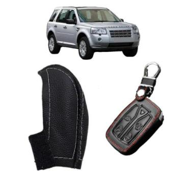 Imagem de Kit Capas da Chave 5 Botoes e Manopla Câmbio Automático LAND ROVER FRE