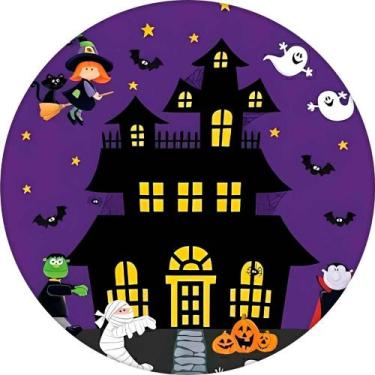 Imagem de Decoração Festa Halloween Cutie Painel Redondo Sublimado Grande em Tec