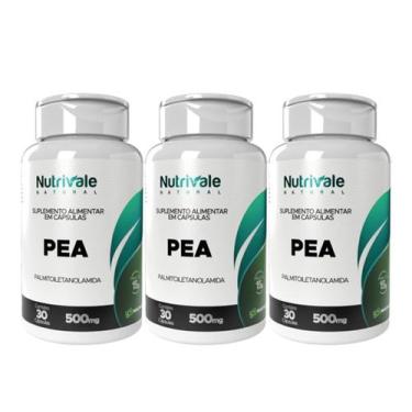 Imagem de Kit 3x Pea Palmitoiletanolamida 30 Capsulas 500mg Nutrivale, Sem sabor